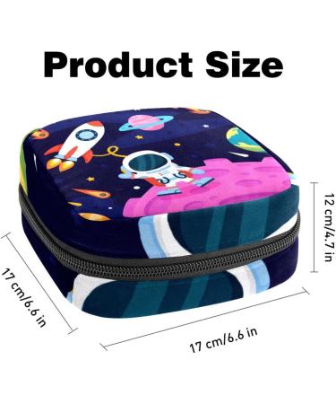 Portable Women's Binding-Up Bags | Menstrual Cup & Tampon Bags for Teens | Colorful Space Planet Design - Buy Online on GoSupps.com