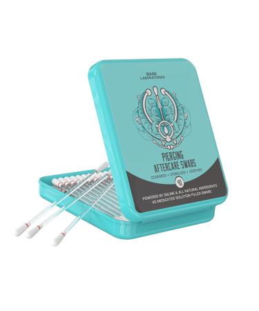 Base Labs Keloid Bump Removal Swabs | Medicated Piercing Aftercare Swabs for Piercing Bumps | Cleansing Gentle Saline Solution for Ear, Nose, Belly, Body Piercings | 40 Swabs 40 Count (Pack of 1) - Buy Online on GoSupps.com