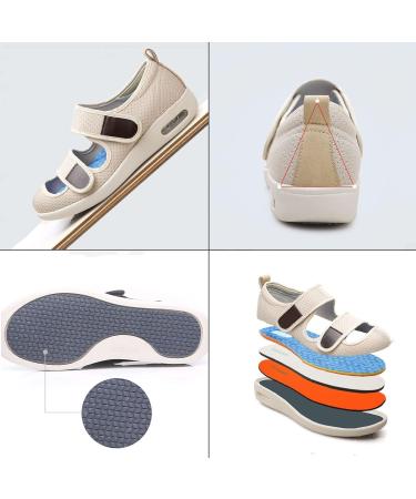 Diabetic Shoes for Women & Men - Wide Width Indoor Slippers with Arch Support, Air Cushion Bottom, and Edema Relief - Size 9.5 Blue - Buy Online on GoSupps.com