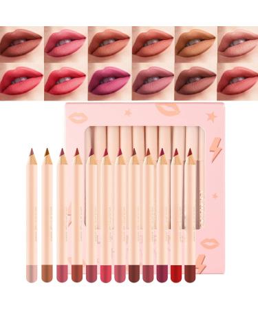 Set of 12 multifunctional lip pencils nourishing lipstick for women lovers girlfriends mothers aunts makeup enthusiasts and friends - Buy Online on GoSupps.com