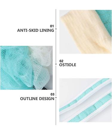 Exfoliating Bath Towel & Loofah Set - Back Bathing Sponge & Glove for Women | Shower Essentials in Blue & Green - Buy Online on GoSupps.com