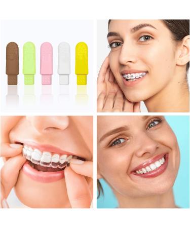 RIMOBUL Aligner Chewies 5 PCS Set - Colorful Orthodontic Aligner Trays Chewies in White, Brown, Pink, Green, Yellow - Buy Online on GoSupps.com