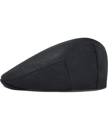 STARANCE Men's Cotton Flat Cap Ivy Gatsby Hat Black 7 3/4 - Buy Online on GoSupps.com