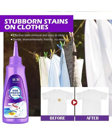 Active Enzyme Laundry Stain Remover - 120ml Active White Shirt Guardian Garment Stubborn Stain Cleaner Oil Remover Clothes Stain Remover Cleaner Emergency Stain Rescue Stain Remover (2pcs blue) - Buy Online on GoSupps.com