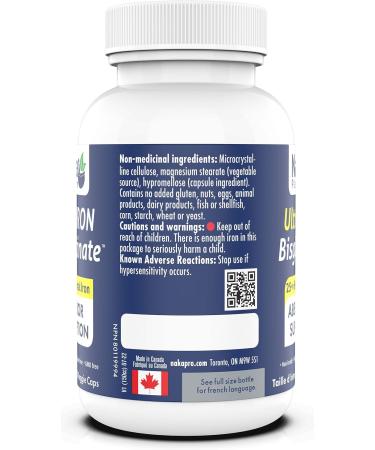 120 vcaps Iron Bisglycinate 25 mg Elemental Iron Superior Absorption Made in Canada (120 caps) 120 count (Pack of 1) - Buy Online on GoSupps.com