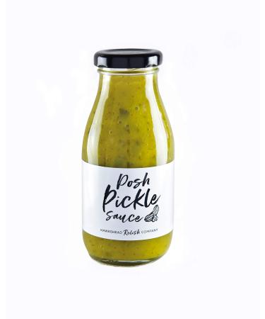 Hawkshead Relish Company Posh Pickle Sauce - Handmade with Gherkins Dill and Onions | Punchy Sweet & Sour Flavour | Preservative & Gluten-Free | Suitable for Vegetarians & Vegans - 270g