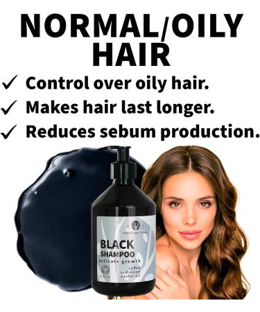Made in France BOT cosmetic & wellness Black Hair Growth Shampoo Coffee Castor Oil & Red Onion Extract For Oily Hair Supports Hair Growth AntiDandruff Natural Ingredients Dark 250 ml - Buy Online on GoSupps.com