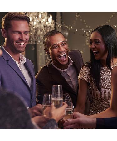 24 Pcs Disposable Stemless Wine & Champagne Glasses Set - Gold Rim Unbreakable Toasting Cups for Parties - Buy Online on GoSupps.com