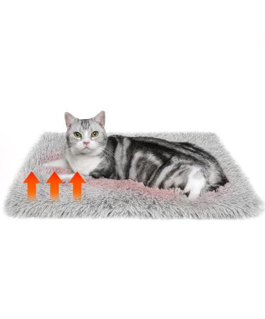 HOMIMP Self Warming Cat Beds, Calming Cat Dog Mat, Self Heating Mat for Cats and Small Dogs, Extra Warm Pet Pad for Indoor Outdoor Pets Gray