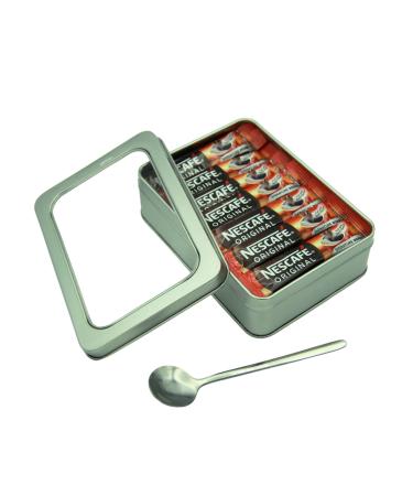 Nescafe Coffee Sachets Original 30 x 1.8g Bundle with Refillable Silver Window Lid Tin and Latte Spoon Original 1.8 g (Pack of 30) - Buy Online on GoSupps.com