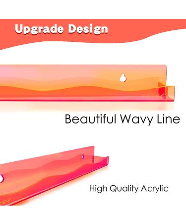 YMVV 15 Nail Polish Rack Wall Mounted Shelf - 6 Pack Fluorescent Orange Acrylic Organizer for Nail Techs - Perfect Display for Salons & Retailers - Buy Online on GoSupps.com
