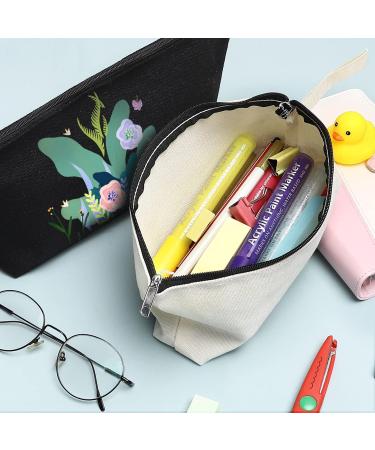 Buy Sincip 10-Piece Cotton-Linen Multi-Purpose Cosmetics Travel Bag | Durable DIY Craft Zipper Bags - White - Buy Online on GoSupps.com