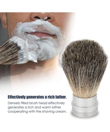 Premium Shaving Brush with Aluminum Handle | Portable Beard & Mustache Tool for Men - Perfect for Beard Cleaning - Buy Online on GoSupps.com