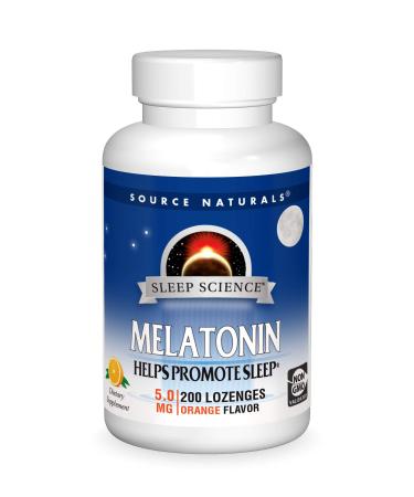 Source Naturals Melatonin 5 mg - 200 Orange Flavored Lozenges - Buy Online on GoSupps.com