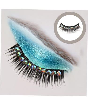 Ipetboom 10 Pairs Diamond False Eyelashes Exaggerated Eyelashes Cosplay Eyelash Realistic Eyelash Gems Eyelash Women Eyelash Long Fake Lash Performance Eyelash Artificial Lashes False Lash - Buy Online on GoSupps.com