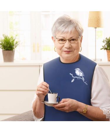 Classic BIB Designs Essl tchen for Adults - Washable & Reusable 3-Pack with Crumbs Catcher - Unisex Bird Motif Clothing Protection - Buy Online on GoSupps.com