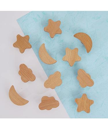 6 Original Wooden Furniture Handles - Cartoon Cloud Design for Kitchen Cabinets & Children's Rooms - Includes 25mm Screws - Beige Drawer Handles - Buy Online on GoSupps.com