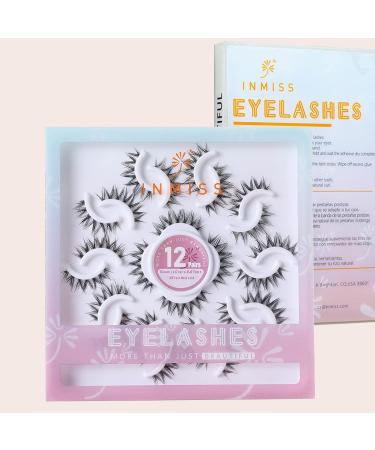 Anime Eyelashes Spiky Clear Band - 12 Pairs Pack for Japanese & Korean Manga Lash Look - Buy Online on GoSupps.com