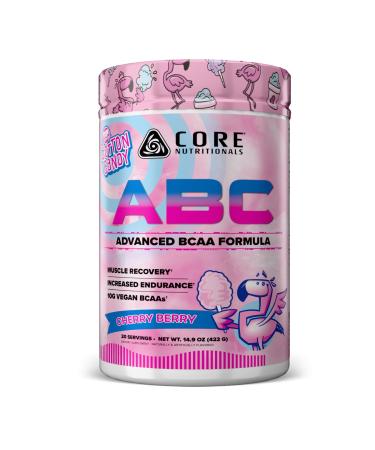 Core Nutritionals ABC Advanced BCAA Supplement | Amino Acid Recovery Blend | with Glutamine Beta Alanine Citrulline Malate | 20 Servings (Fun Sweets Cherry Berry)