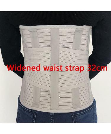 Extra Wide Back Bandage 32 cm | Adjustable Lumbar Support Belt for Sciatica Scoliosis & Pain Relief for Men & Women - Buy Online on GoSupps.com
