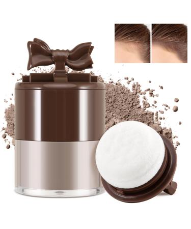 Boobeen Hair Powder for Thin Hair Waterproof Root Touch Up Shadow Powder Hairline Powder Concealer for Women and Men Cover Hair Loss or Forehead Instantly Dark brown