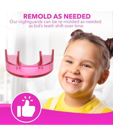 CustMbite Night Guard for Kids - Custom Fit Pink Mouth Guard 2 Pack for Teeth Grinding, Clenching, and Bruxism - Buy Online on GoSupps.com