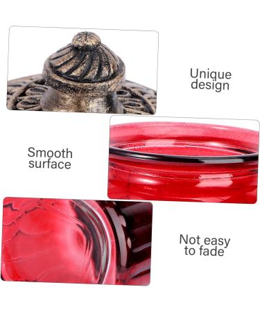 Zerodeko 1pc Red Airtight Jar Food Decor Spice Containers Red Decor Clear Pasta Containers Tea Storage Jar Condiments Containers Rice Container House Decorations for Home Can Glass Resin - Buy Online on GoSupps.com