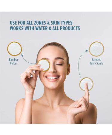 Slimming Pads Washable 18-Piece Premium Set | Bamboo Box Laundry Bag eBook & 15 Reusable Cotton Makeup Remover Pads | Sustainable Zero Waste Products - Buy Online on GoSupps.com