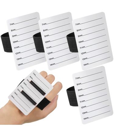 Patelai 4 Pieces Lash Holder Eyelash Extension Hand Pallet Tray Tools with Adjustable Wrist Strap Adjustable Lash Tray Strip Palette One Size Fits Most Eyelash Extension Holder (7-14 mm Pattern)