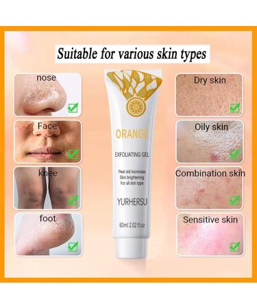 Buy Facial Orange Exfoliating Gel | Natural Peel Scrub for Deep Cleansing & Moisturizing - 2.02 fl. oz | QNJ - International Shipping Available - Buy Online on GoSupps.com