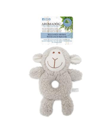 AROMADOG Senior Fleece Ring Body Calming Lavender Dog Toy For Senior Dogs Grey 19cm x 23cm
