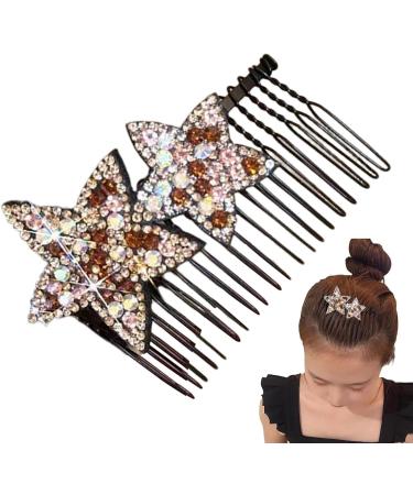 Hair Comb Clips - Shape Hair Finishing Fixer Comb | ABS Upside-Down Comb Hairpin Pentagram Hairpin Hair Finishing Fixer Comb Bridal Hair Pins Hair Accessories For Girls Women - Buy Online on GoSupps.com