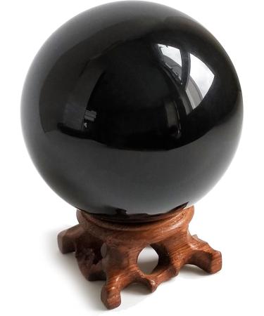 Mina Heal Black Obsidian Crystal Balls - 90mm Feng Shui Meditation Healing & Home Decor - Buy Online on GoSupps.com