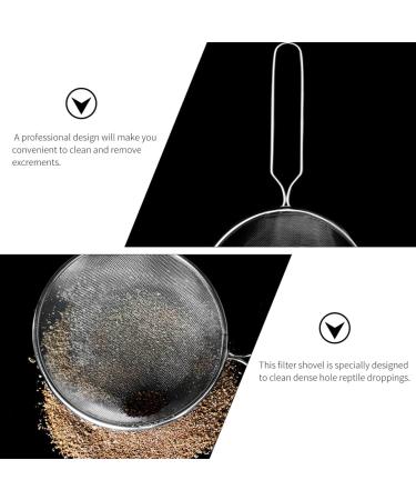 BESPORTBLE 2pcs Pet Sand Shovel Sand Filter Mesh Reptile Sand Shovel Sieve Filter Pet Supplies Reptile Supplies Reptile Cleaning Tool Filter Shovel Stainless Steel Filter 26x14cmx2pcs Silverx2pcs - Buy Online on GoSupps.com