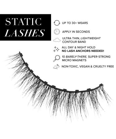 Buy STATIC NAILS Magnetic Eye Lashes - Effortless Black Natural Look | International Shipping Available - Buy Online on GoSupps.com