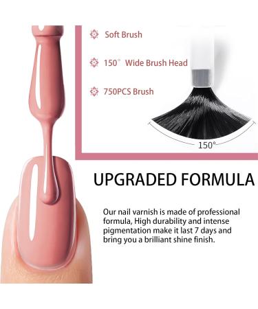 Nail Varnish Set Spring Summer 3 Colors Pink Nail Polish Set Natural Long Lasting No Need Cure Quick Dry Nude Pink Nail Polish for Women DIY Nail Art at Home 8.5ML - Buy Online on GoSupps.com