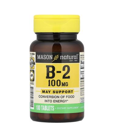 MASON NATURAL Vitamin B-2 100 mg 100 Tablets