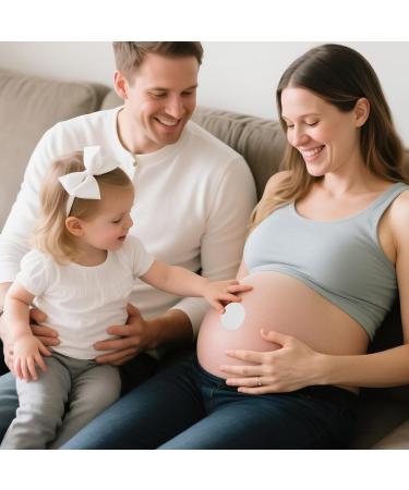 ZhowHoHo 100 Pcs Pregnancy Belly Button Cover Patch 2.16" Reusable Hide Belly Button Cover for Use Under Pregnancy Shirt (100 Whtie Normal) - Buy Online on GoSupps.com