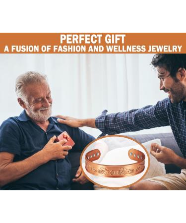 Magnetic Therapy Copper Bracelet for Men | Relieve Arthritis & Carpal Tunnel Pain - Buy Online on GoSupps.com
