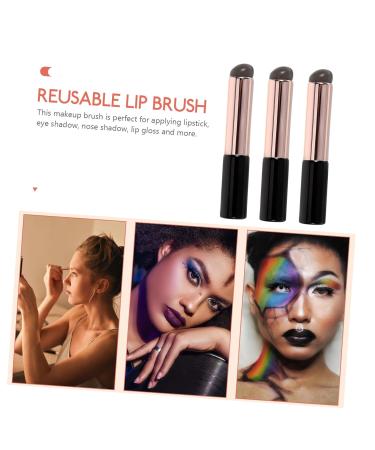 Housoutil 3 Pcs Silicone Lip Makeup Brush Set Portable Lip Gloss Balm & Scrub Applicators for Flawless Application | Ideal Makeup Tools for Every Beauty Enthusiast - Buy Online on GoSupps.com