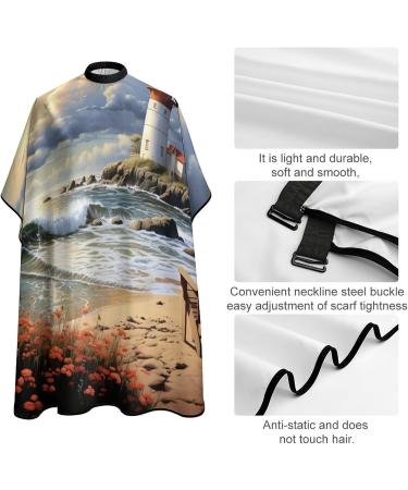 Sea Lighthouse Waterproof Barber Cape for Men & Women - Adjustable Hair Cutting Salon Accessories - Buy Online on GoSupps.com