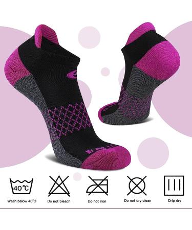 eallco Women's Ankle Socks 6-Pack | Running Athletic Cushioned Sole Socks | Black, Size 6-10 - Buy Online on GoSupps.com