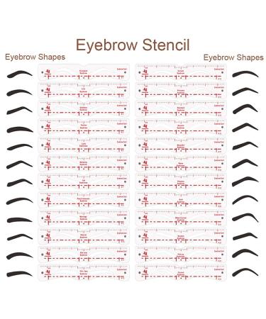 Eyebrow Stamp & 30 Stencils Kit - Professional One Step Brow Shaping, Waterproof Long-Lasting Definer Makeup in Light Brown - Buy Online on GoSupps.com