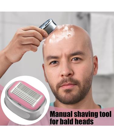 Shavers for Bald Head for Men Waterproof Manual Trimmer for and Dry Bald Skull Waterproof Hair Trimmer Care Tool for Head Leather Beard Face Arms Legs U Pink - Buy Online on GoSupps.com