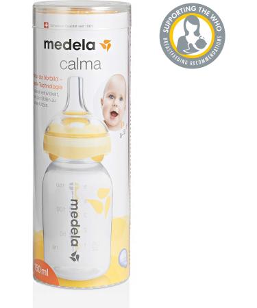 Medela Slow Flow BPA-Free Breastmilk Teat 250ml Bottle - Express, Store, Feed - Calma Technology - Fridge & Freezer Safe - Buy Online on GoSupps.com
