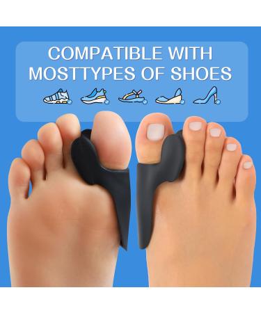 Promifun Gel Bunion Cushion Protector with Toe Separator for Women Men - 10 Pack Black - Buy Online on GoSupps.com