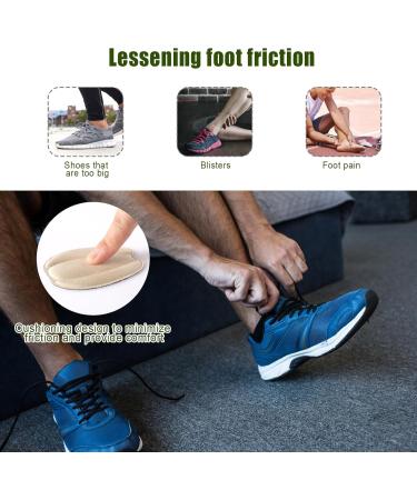 6 Pairs Forefoot Cushion Pads Soft Self-Adhesive Shoe Inserts for Women & Men | Invisible Felt Tongue Pads & Non-Slip Stickers for Loose Canvas & Leather Shoes - Buy Online on GoSupps.com