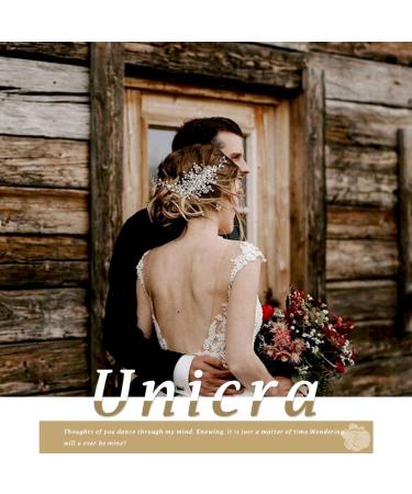 Unicra Crystal Flower Wedding Hair Vine - Bridal Rhinestone Headpiece for Women and Girls (Silver) - Buy Online on GoSupps.com