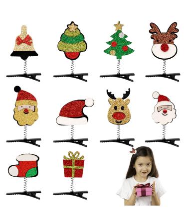 Christmas hair jewelry 10 pieces of hair clips girl hair clip women hair clipping Christmas children hair accessories hair clips children for Christmas gifts girls 8 Christmas hair jewelry