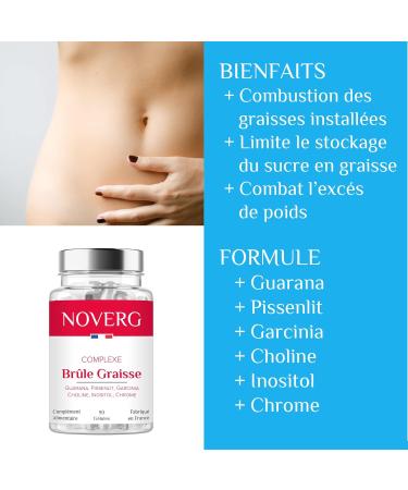 Powerful Fat Burner | Fast & Lasting Weight Loss | Women & Men | Guarana Dandelion Garcinia Choline Inositol Chromium | Vegan | 90 Capsules | Made in France - Buy Online on GoSupps.com